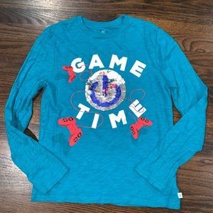 Gap kids Flip Sequin Game Time L/S Tee L/10